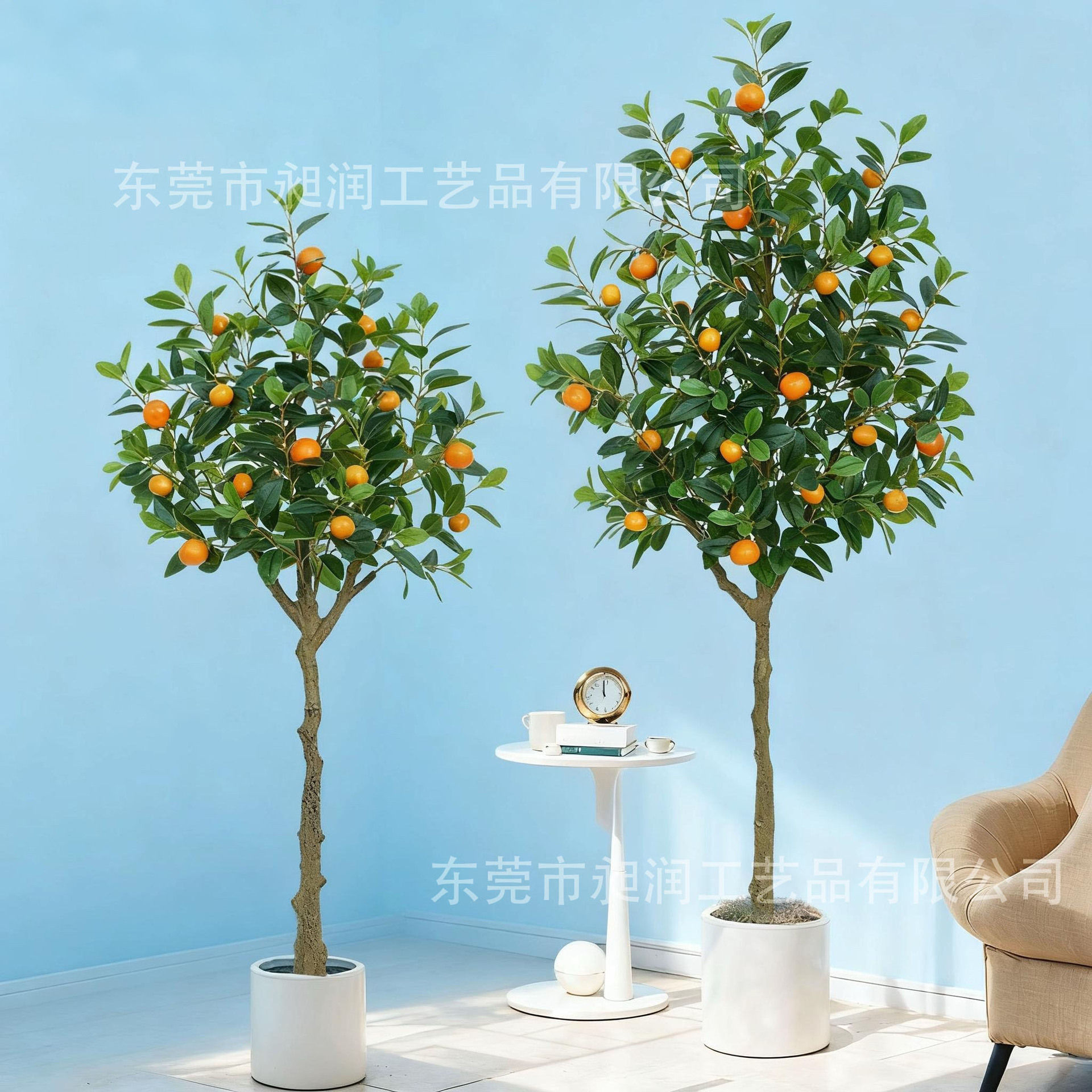 仿真橘子树室内造景装饰假桔子树盆景植物绿植盆栽树批发高仿真