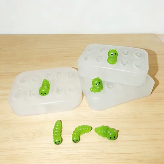 手工DIY毛毛虫造型硅胶模具滴胶捏捏石膏蛋糕烘焙车载品装饰摆件