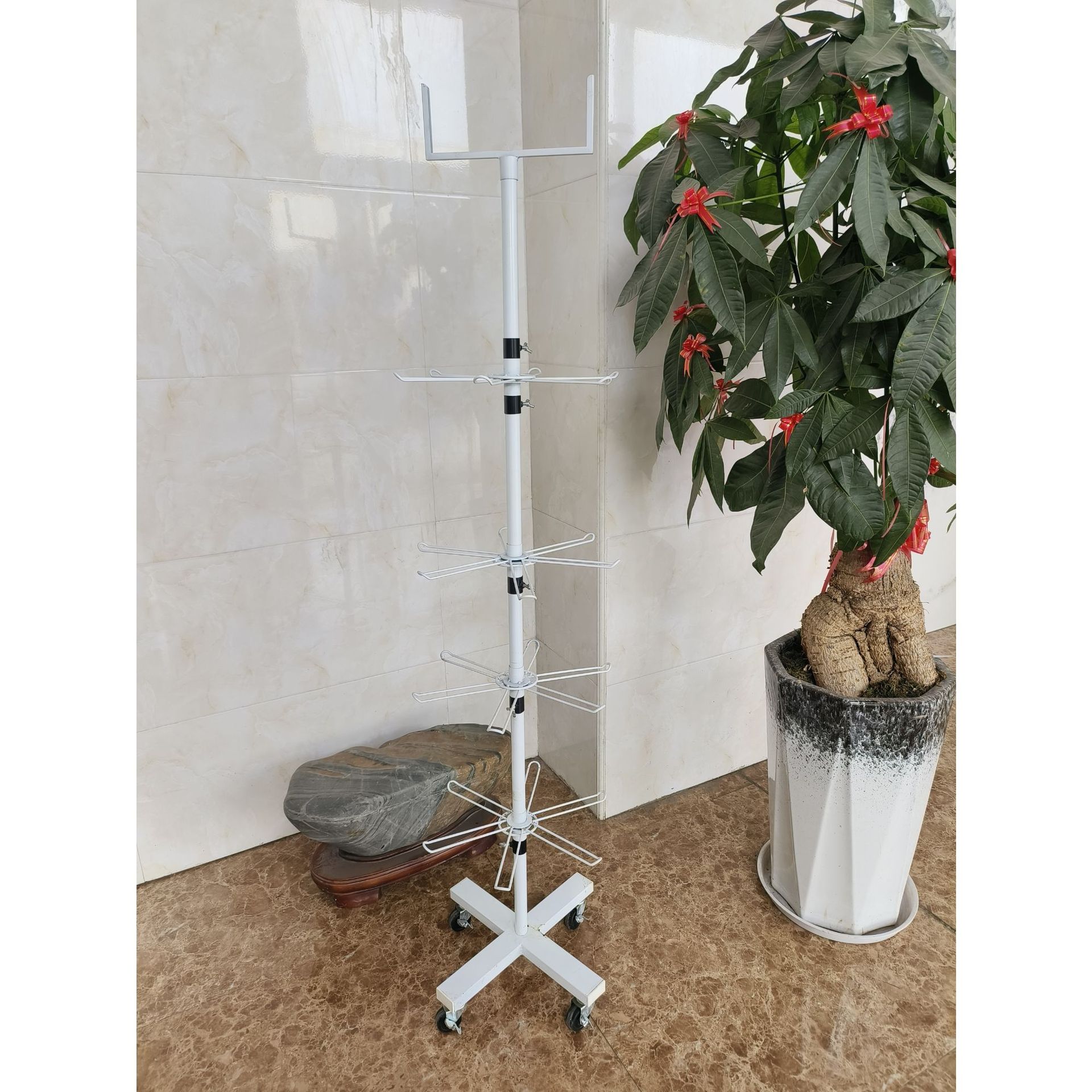 商超糖果可移动旋转展示架多功能移动旋转落地货架摆地摊支架置物