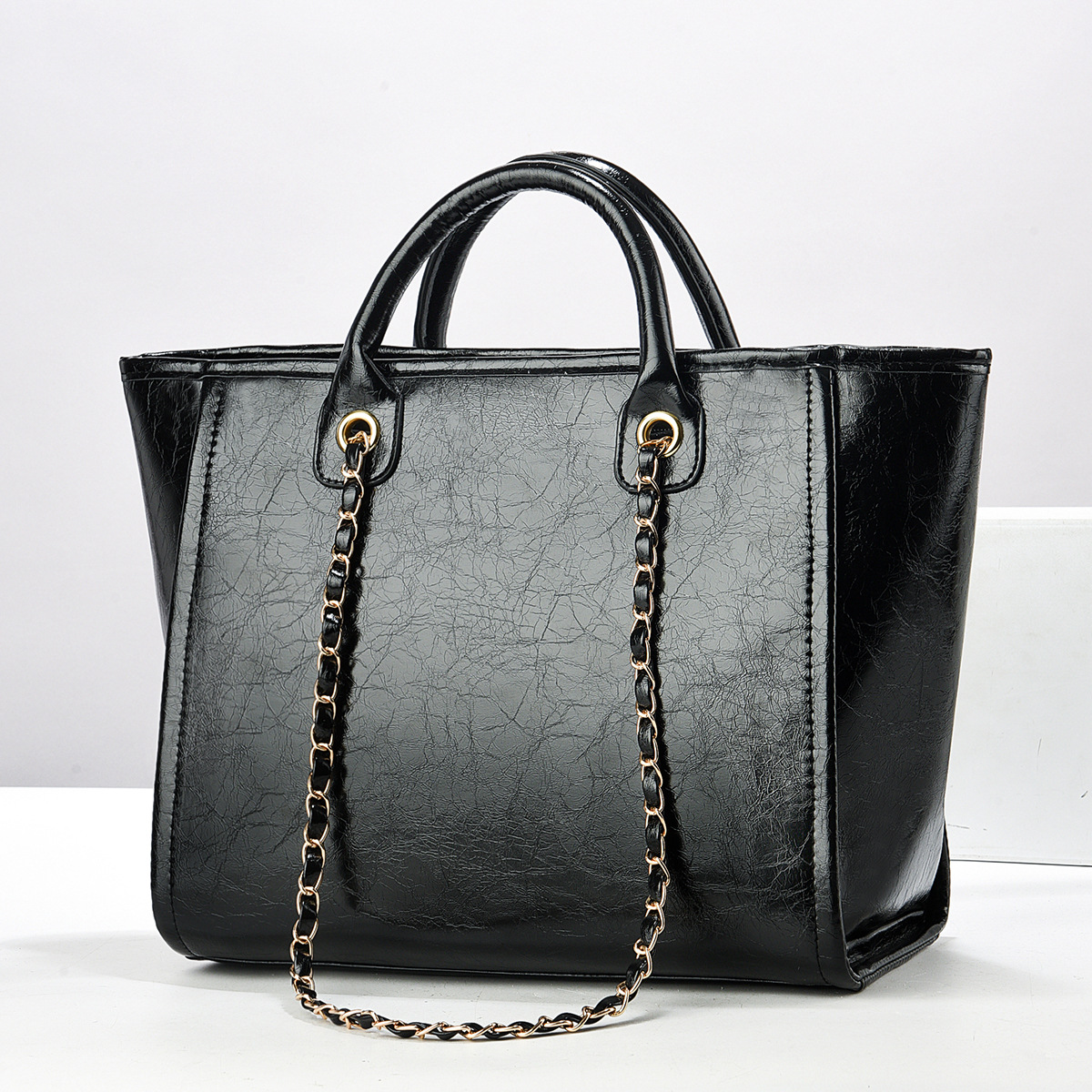 Taizhou bolsos de mujer texturas de cuero de vaca bolsos de gran capacidad bolsos de mujer pu bolsos de hombro bolsos