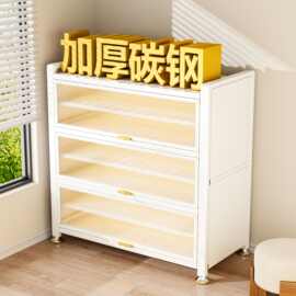 钢制鞋柜防尘多层家用门口玄关柜大容量上翻门储物柜入户多层鞋架