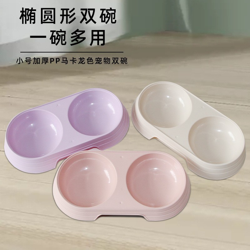 Fábrica al por mayor tazón para mascotas gato perro tazón de comida fácil limpieza antidetonante plástico engrosado perro tazón mascota gato tazón