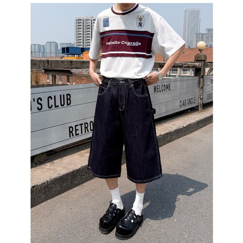 Black Retro Straight Leg Jeans for Spring and Autumn, New Men's Fat Large Korean Version Casual Loose Wide Leg Pants