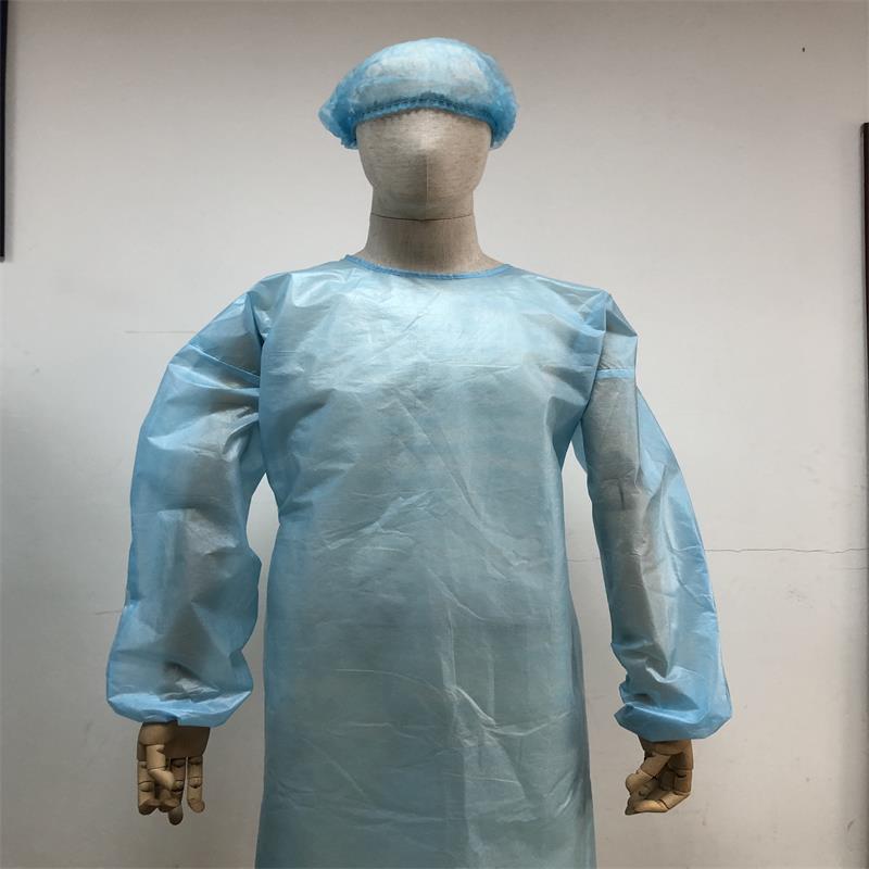 厂家批发民用一次性20克PE防灰尘隔离无纺布透气蓝色防护服