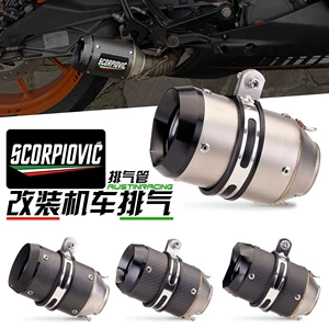 Motorcycle modification AR exhaust pipe DUKE390 infinite 300 GSX250R AR exhaust carbon fiber short pipe modification