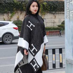 Korean Style Shawl Thin Single Office Sofa Plaid Outer Jacket Women's Spring and Autumn All-match Trendy Cape