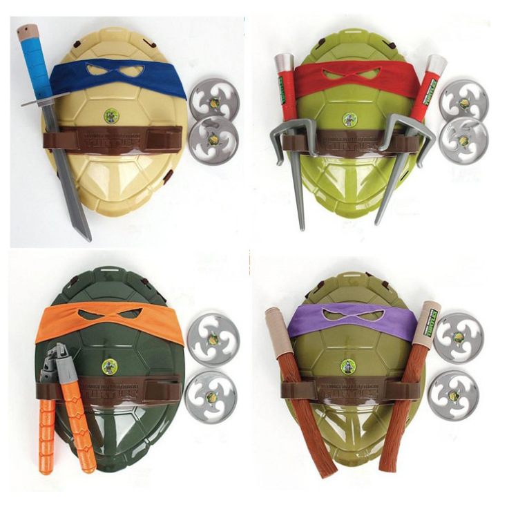 动漫周边玩具 忍者神龟玩具武器 龟壳套装 cosplay道具现货