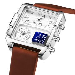 YASHIDUN品牌手錶 多功能男士手錶大錶盤男表真皮外貿手錶男 批發