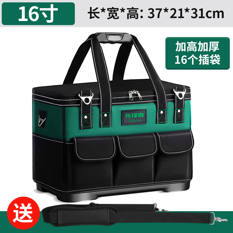 Pioneer Toolbox al por mayor lienzo grueso Oxford bolsa de electricista bolsa de herramientas de carpintería bolsa de almacenamiento de mantenimiento grande
