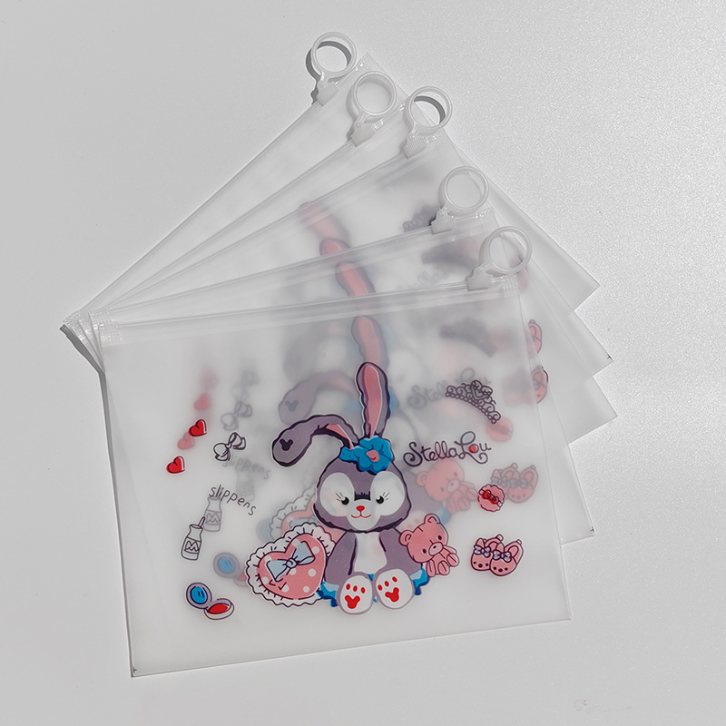 Cartoon Kulomi Clothes Packaging Bag Plastic Small Bag Waterproof Self-sealing Bag Jewelry Storage Bag Frosted Zipper Bag
