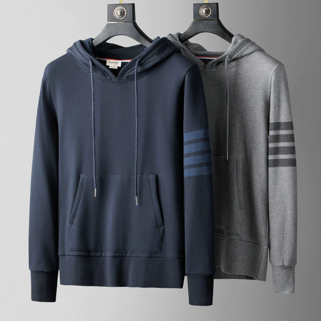 THOM BRASSY 9975FTB серый бар синий пуловер толстовка с длинными рукавами повседневная дикая