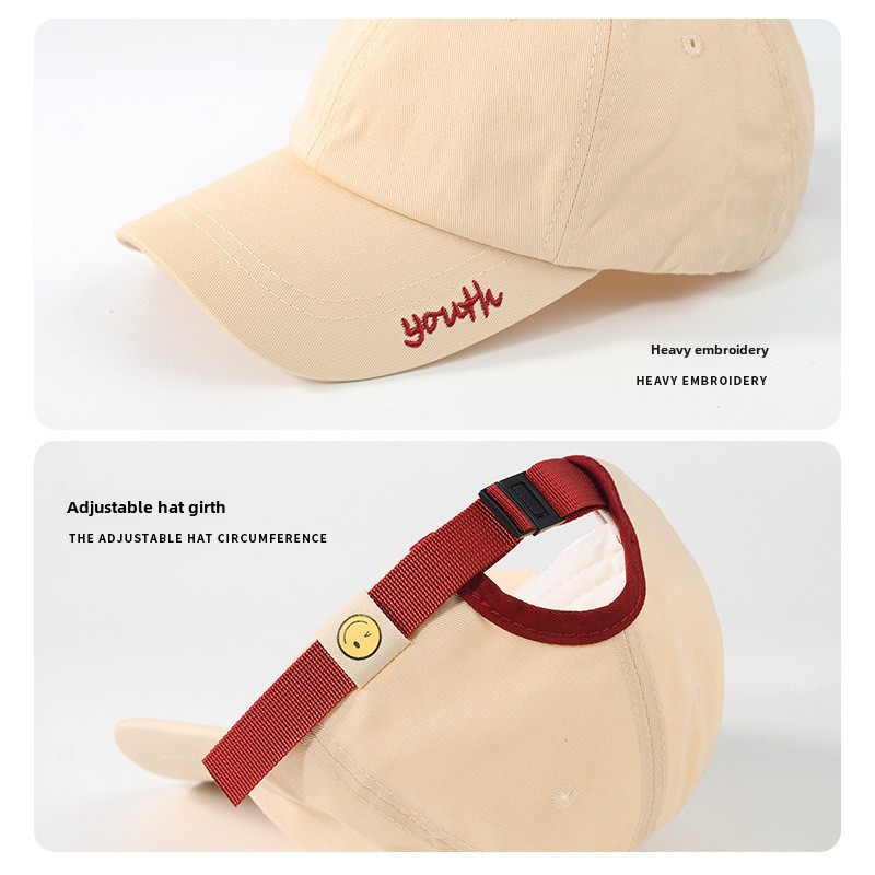 Beige Cap Donna Primavera e Autunno Viso Piccolo Berretto da Baseball Stile Giapponese Morbido Top Estate Tutto-fiammifero Cappello Instagram Stile Trendy Marchio Uomo_voghion.com