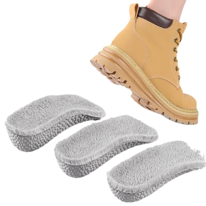 Media talla invisibles insoleadas de altura interior botas Martin para hombres y mujeres engrosadas plantillas de masaje plantillas de tacones