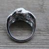 Fashionable sapphire ring with stone, silver jewelry, wish, European style