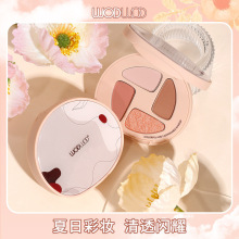 WODWOD幻羽晴彩眼影盘亮片珠光哑光大地色显色夏日氛围四色眼影盘
