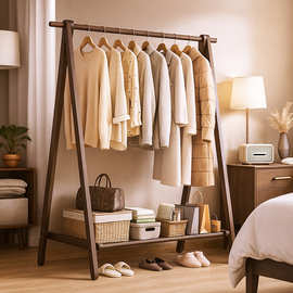 衣帽架落地卧室家用挂衣架简易衣架挂包架衣服收纳架可折叠晾衣架