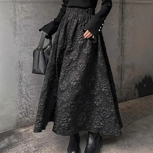 Independent Amazon European and American Foreign Trade Cross-Border Plus-Size 2025 New Fashion High-Waisted Printed Large-Size A-Line Skirt