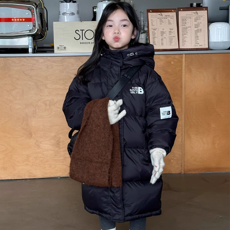 儿童中长款棉衣厚款外套男童保暖羽绒棉服女孩冬季加厚棉袄夹克