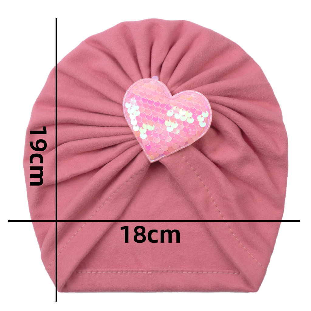Girl's Simple Style Heart Shape Baby Hat display picture 2