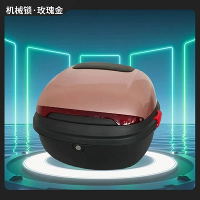 New National Standard Electric Vehicle Electric car tail box - 14th-generation-thickened-rose-gold-holds-2-short-lens-half-helmets-small-items-1
