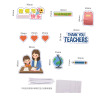 Teacher Day Cake Decoration Account Teacher Holiday Party Cake Set Plug -in Plug -in Baking Dessert Decoration Wholesale