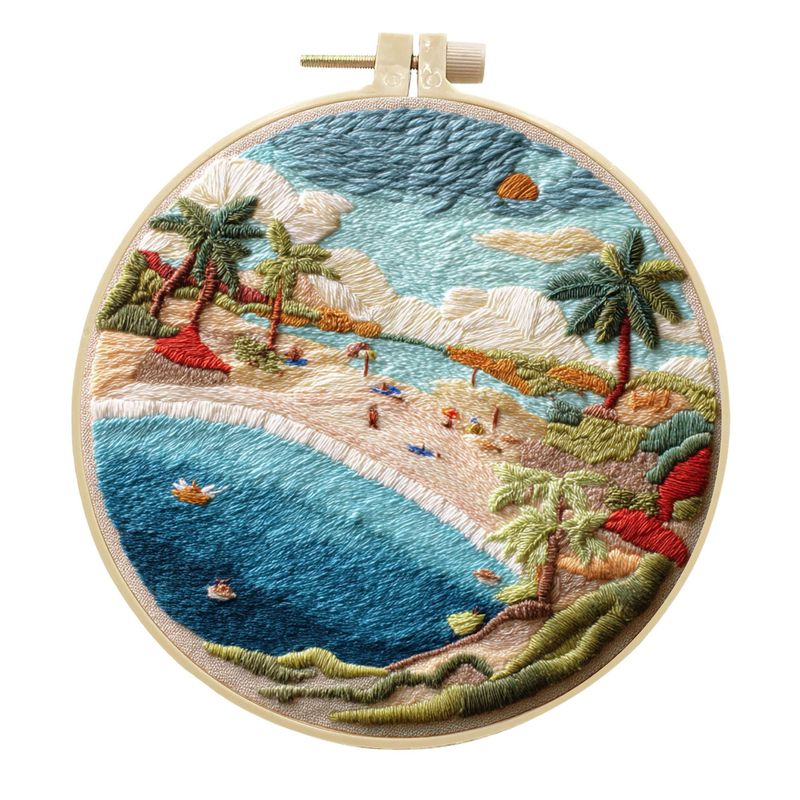 オリジナル先行販売クロスボーダー新製品刺繍 diy 風景手作り生地材料パッケージキットクリエイティブ手作り裁縫英語|undefined