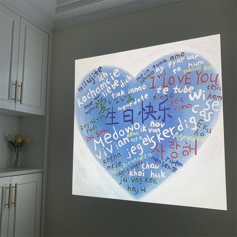블루 러브 프로젝터 램프 [무료 배터리]