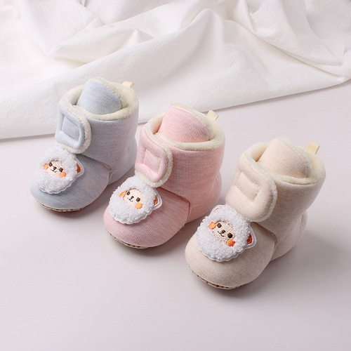 Winter Baby Cotton Fleece Thick Soft Sole Shoes Toddler Non-Slip Lerning to Walk Shoes 167
