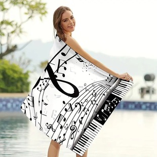 Cross-border double-sided velvet quick-drying bath towel microfiber sports towel absorbent portable beach towel fitness towel logo