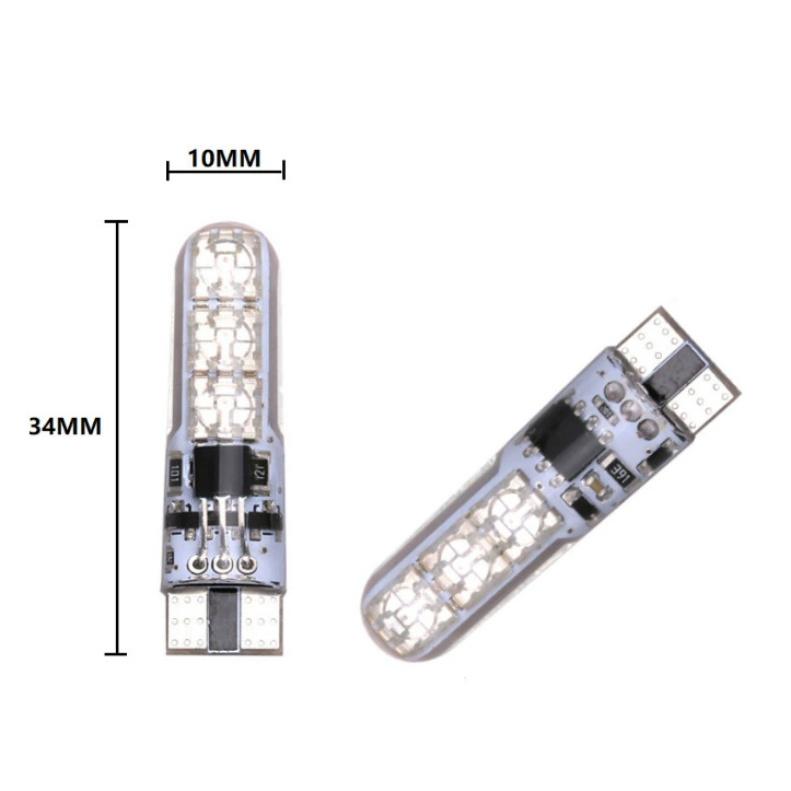 RGB-автомобильная подсветка широкая светлая T10 силикон 5050-6smd автомобильные светодиоды яркие небольшие фонари, номерной знак