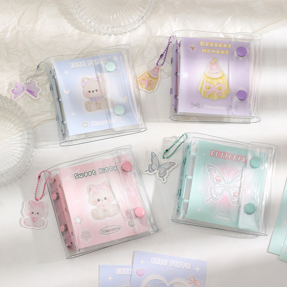 Instagram-worthy Korean-style mini loose-leaf notebook for girls—replaceable inner pages, Polaroid-style loose-leaf cards, and K-pop-themed student journal.