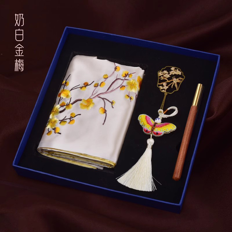 帝选蜀绣围巾刺绣丝巾中国特色礼物送老外的成都纪念品中国风礼品|undefined