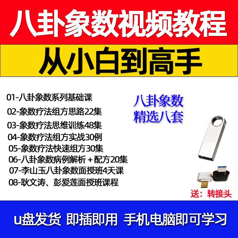 中医象数疗法视频教程u盘李玉山念数字中医彭爱莲耿文涛面授班课