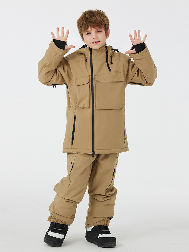 Traje de esquí para niños, impermeable y térmico, para niña o niño