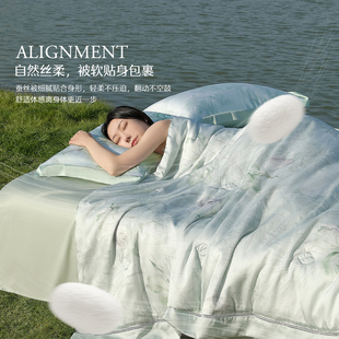 ✧ Home Textile Mulberry Silk Summer Quilt Lfh Tencel ™ Lyocell Air Conditioning Quilt Class B Antibacterial Washable Thin Quilt