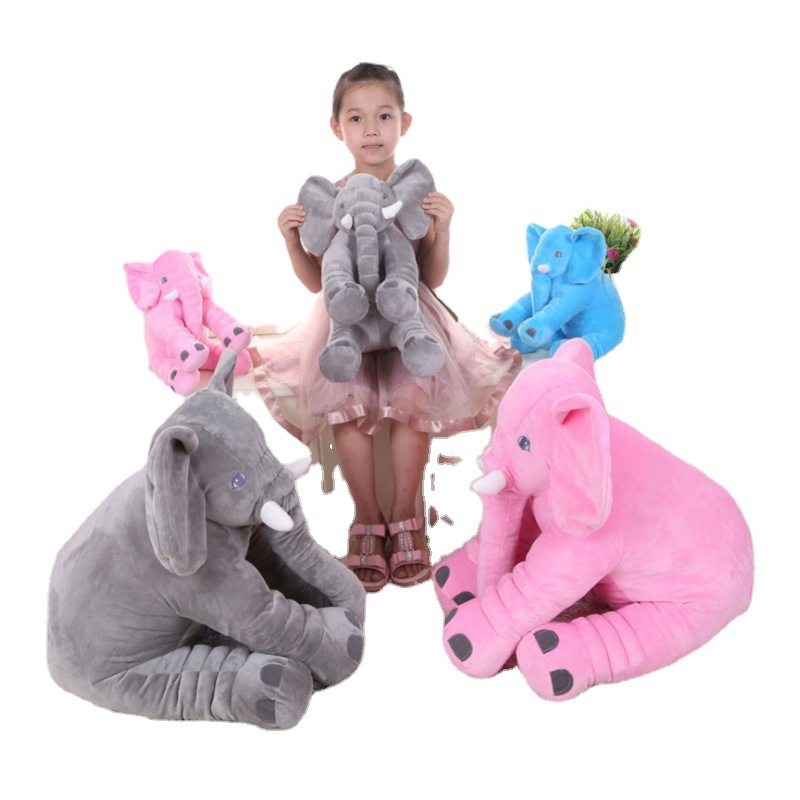 Nuevo calmante elefante juguete lindo nariz larga almohada elefante creativo dormir muñeca regalo de cumpleaños al por mayor