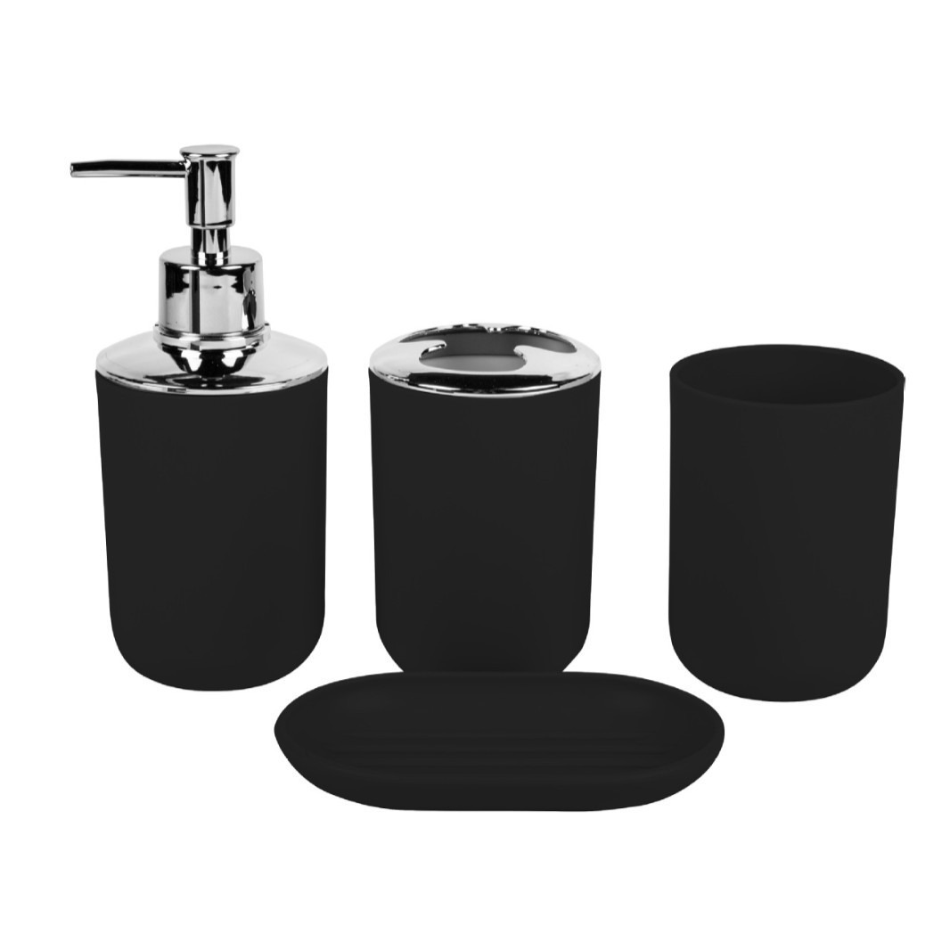 Kit de baño de lavado de 4 piezas enjuague bucal jabón botella de emulsión soporte de cepillo de dientes artículos para el hogar almacenamiento de baño image 8
