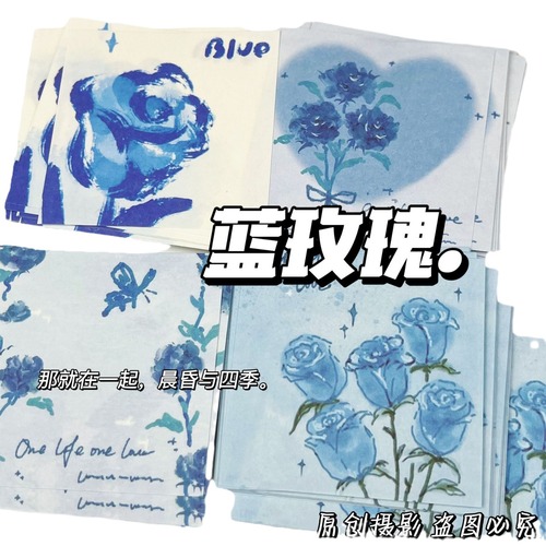 Ins style retro rose note paper boxed origami student creative DIY handbook material girl's heart note