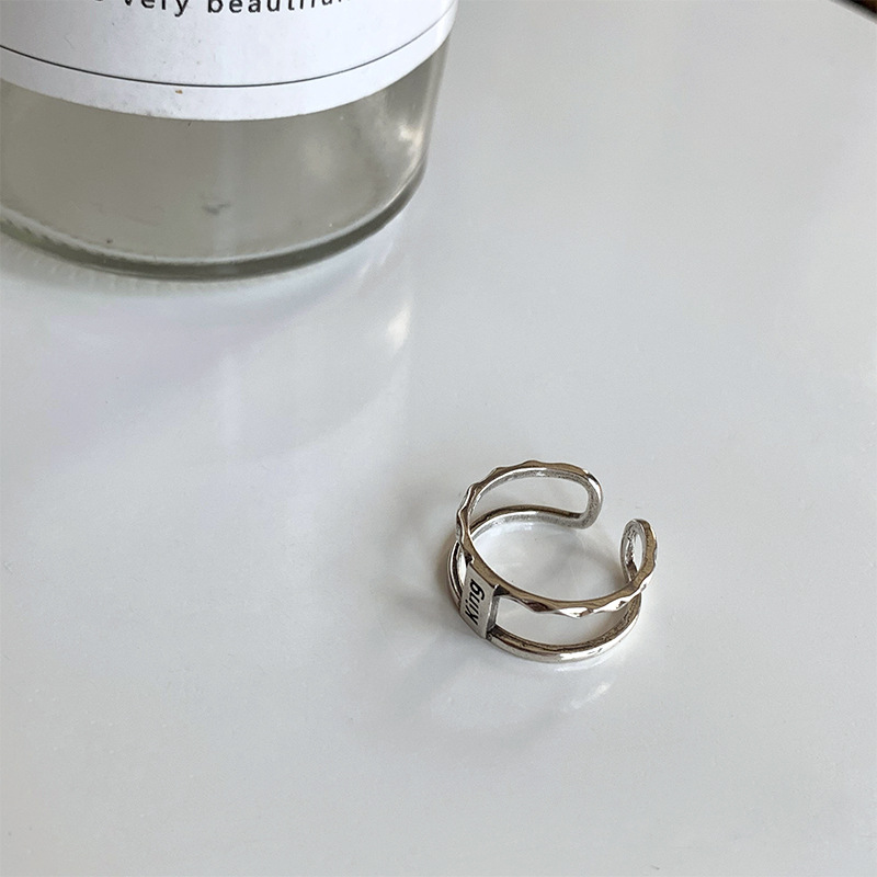 Simple Style Letter Copper Plating Open Ring 1 Piece