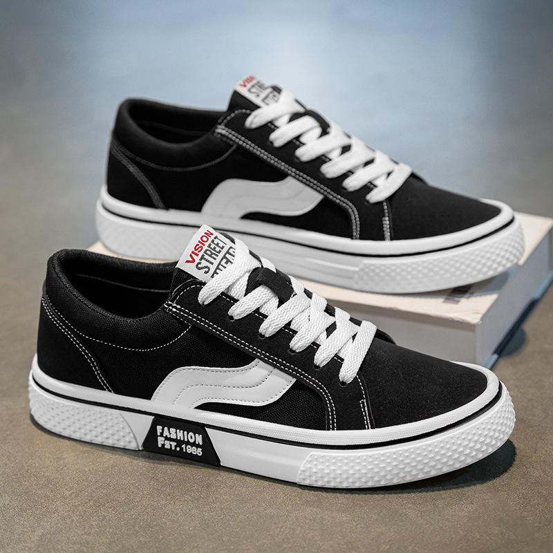 2025 Frühjahr Neue Atmungsaktive Vielseitige Skate Herren Weiche Sohle Casual Sport Trendy Fashion Canvas Schuhe_voghion.com