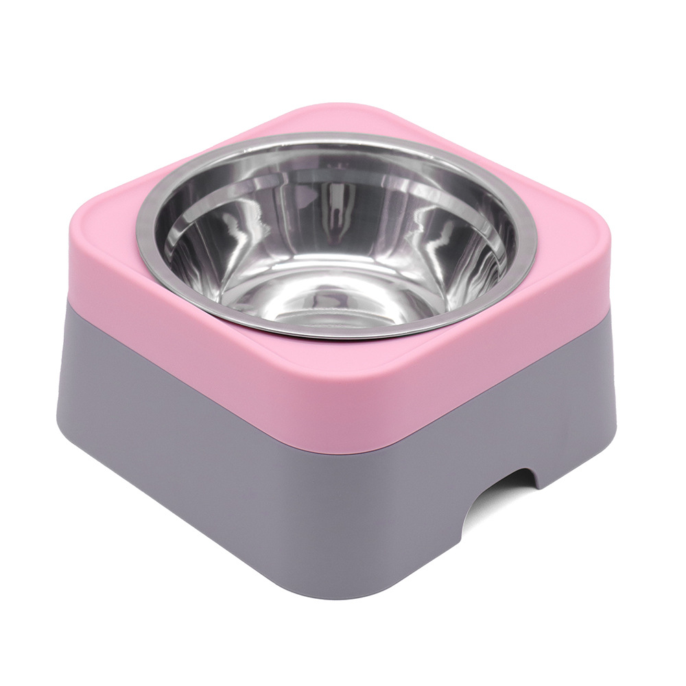 Tazón de comida lenta para mascotas transfronterizas Tazón de agua flotante anti-volcado para perros Bebedero para gatos Tazón de agua para perros Tazón de comida para perros de acero inoxidable