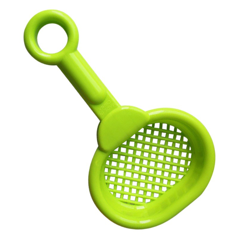 Juguete de playa para niños pala hervidor juego de bebé arena excavación pala baño de arena herramienta de juego de agua Tamaño pequeño tamiz de malla de arena