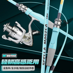 Taiyu Spinning Rod 1.8/2.1 Meter M-Grade Color Sliding Fishing Rod Straight Handle Offshore Stream Fishing Rod Full Set Wholesale