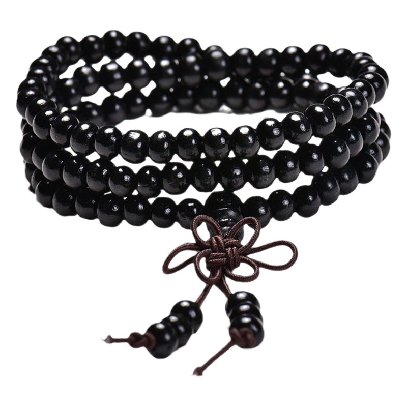 Cross-border imitation ebony beads bracelet 108 imitation rosewood beads jewelry bracelet wholesale
