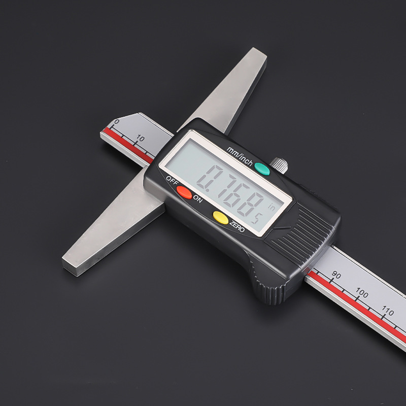 桂林/广陆数显深度尺0-150  121-201电子深度尺高精度测量工具