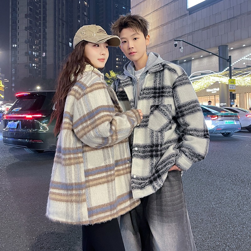 Xiaoxiang Style Woolen Jacket For Couples Wearing Hooded Jackets_voghion.com