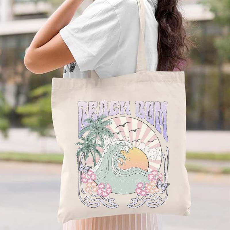 Letras inglesas canciones estampadas bolso de lona bolso de hombro bolso plegable bolso de mano bolso de compras Amazon estilo caliente comercio exterior