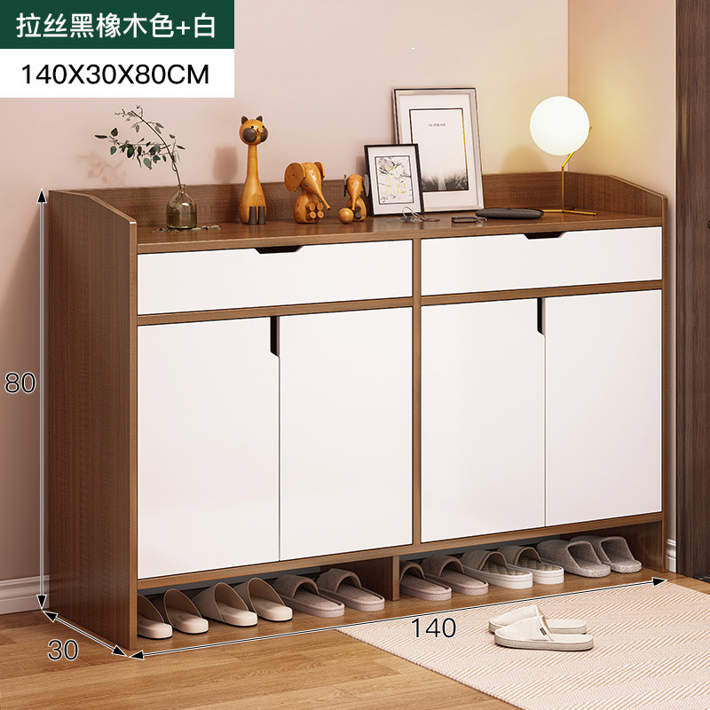 브러시드 블랙 오크 + 웜 화이트 더블 펌프스 140CM-1x1x1cm-조립