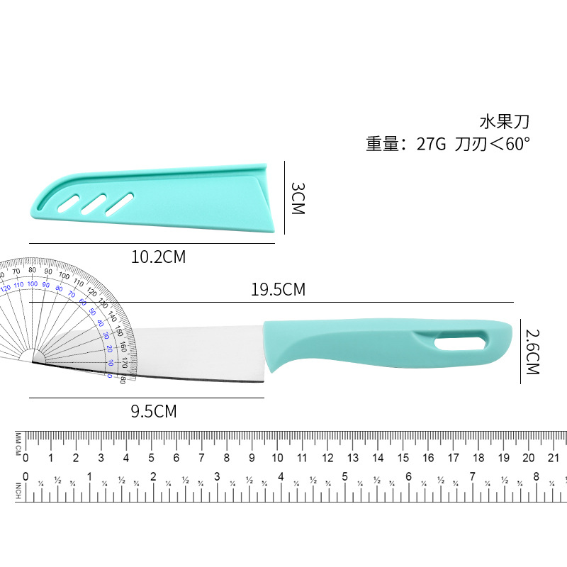 Cuchillo de fruta de tres piezas de cocina de acero inoxidable pelador de frutas dormitorio hogar cuchillo pelador de fruta