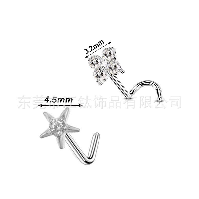 Silver pointed spike labret stud material detail